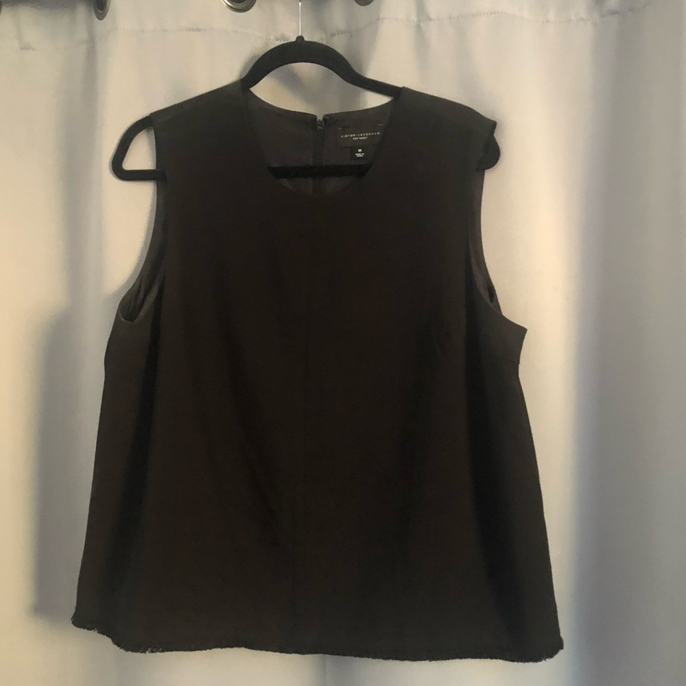 Victoria Beckham for Target Black Top with fringe detail
